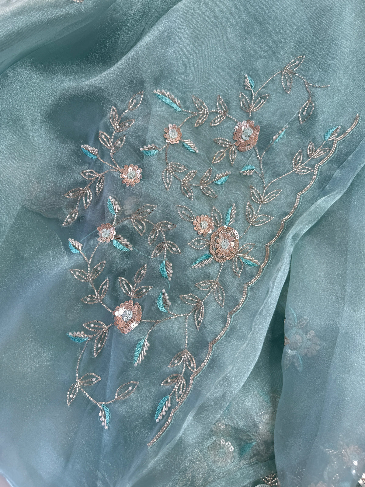 Glass organza Saree/AP810