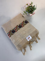 Tissue linen blended Saree/564B