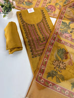 Tissue linen blended unstitched salwar set / C72