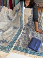 Tissue linen blend unstitched salwar / NC258