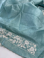 Crushed crape saree/ u5232