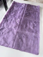 Glass Organza Appliqué work saree /MA278