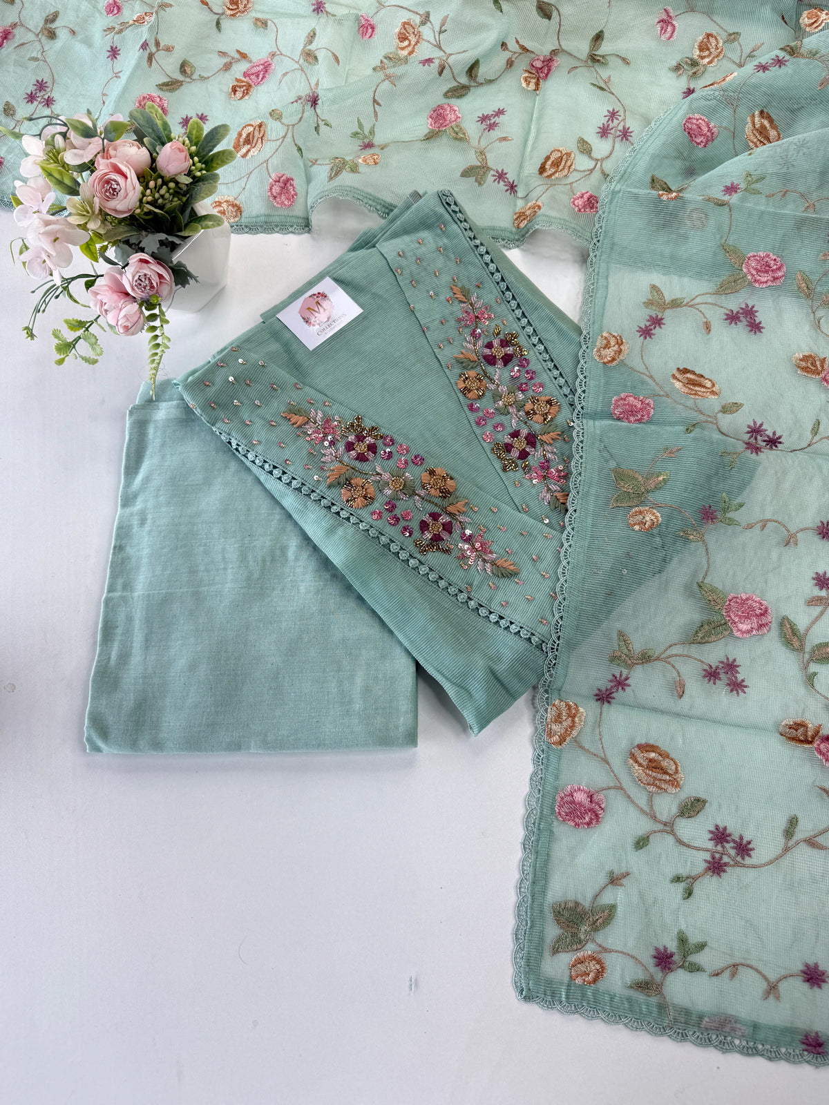 Ner kotta unstitched salwar set / NC175