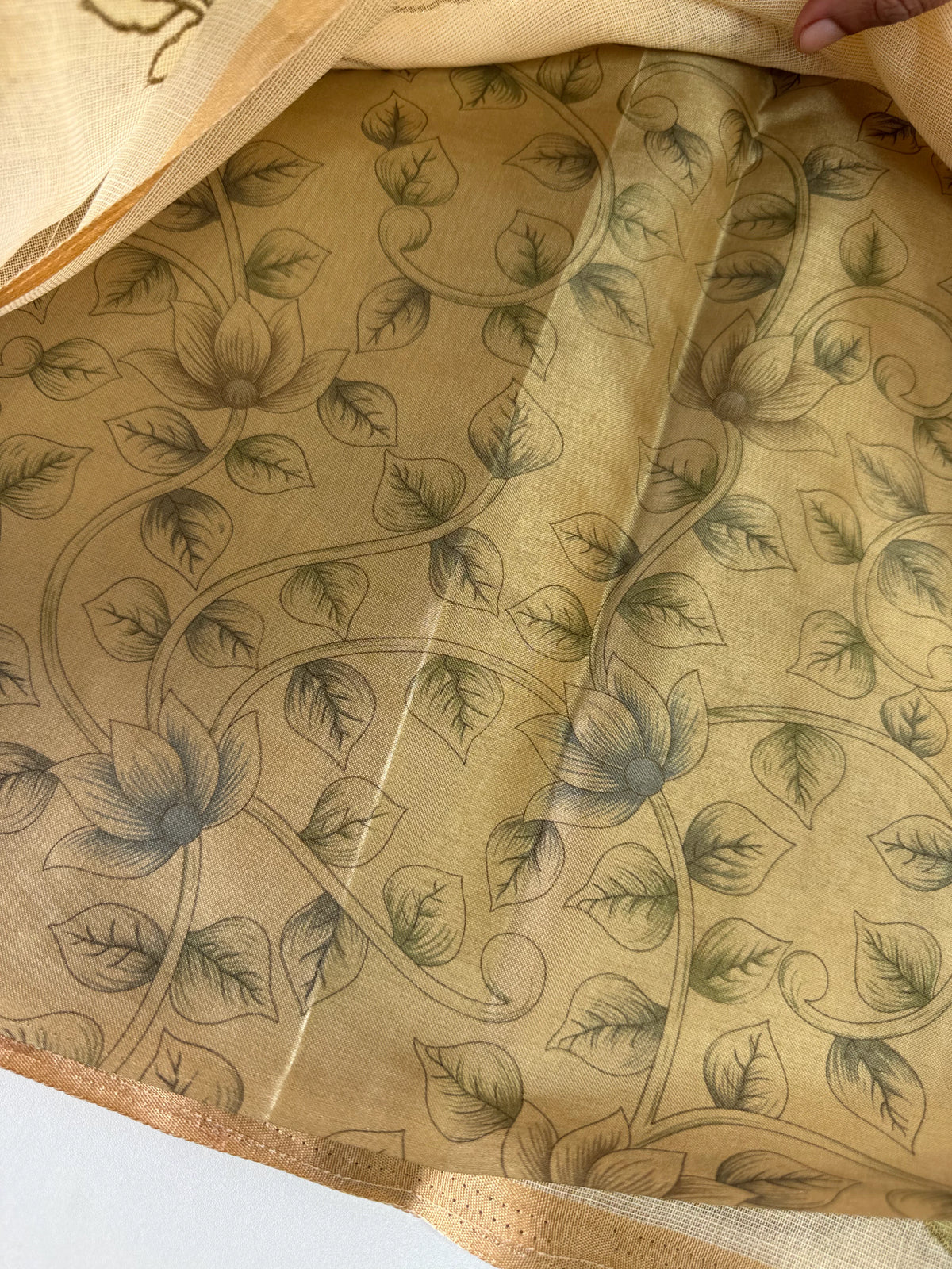 Tissue linen blend saree /SR580