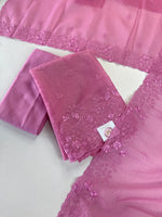 Crushed crape unstitched salwar set / US1302