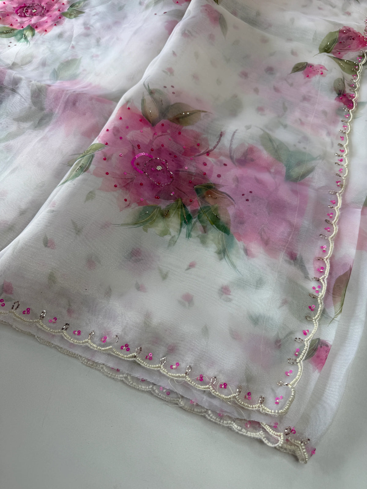 Glass organza Saree/5410