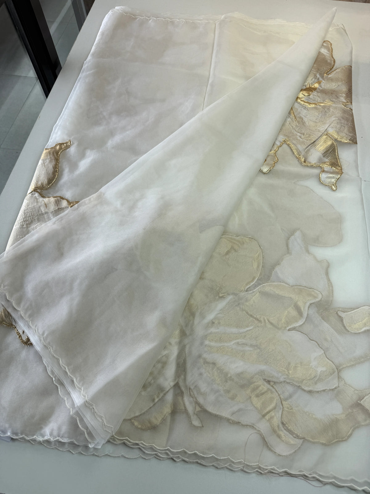 Soft oragnza saree/LK50