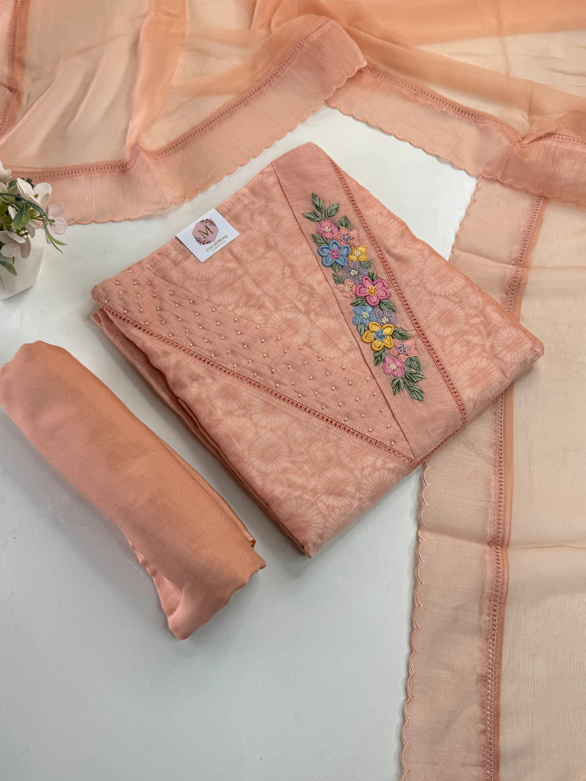 Chanderi unstitched salwar set /NC163