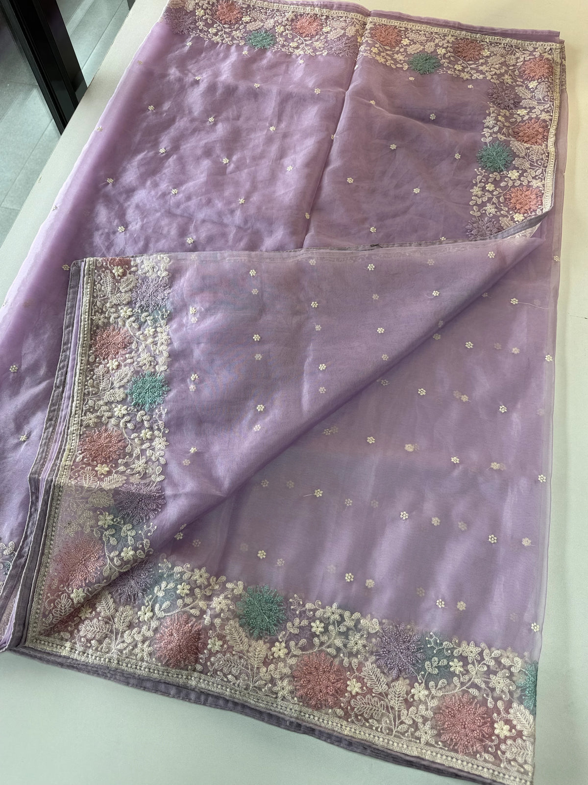 Soft oragnza saree/ CW1055