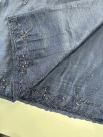 Crushed crape saree/HW324