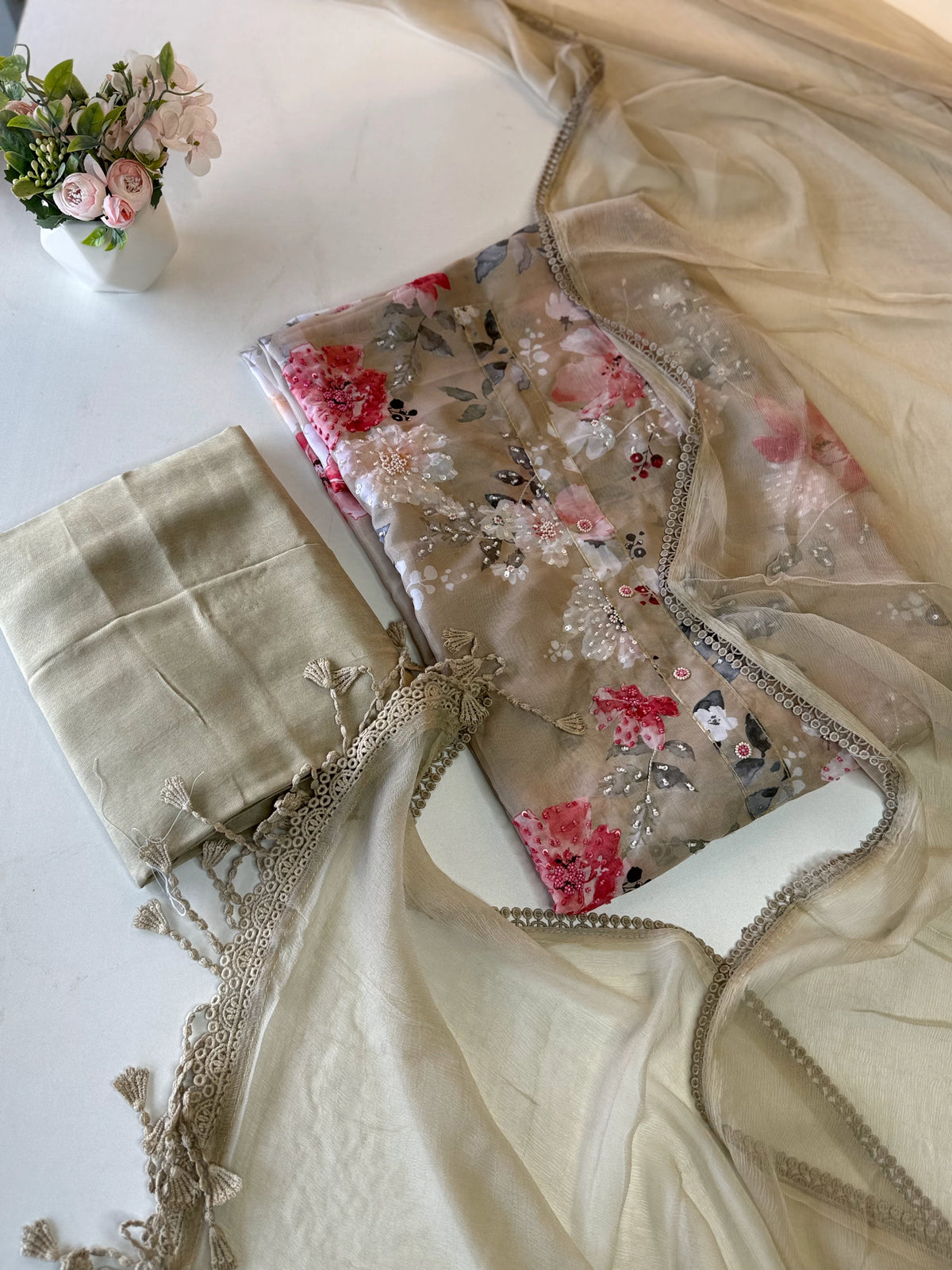 Georgette unstitched salwar set /U4144