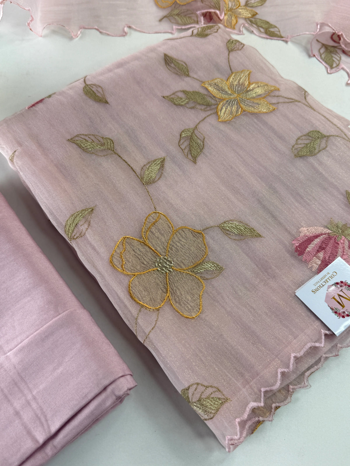 Premium organza unstitched salwar set /U5511