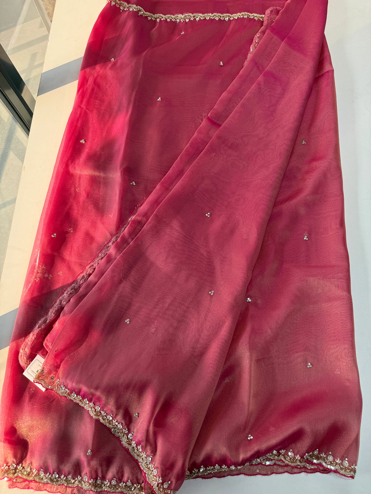 Tissue Georgette Saree/ 9116