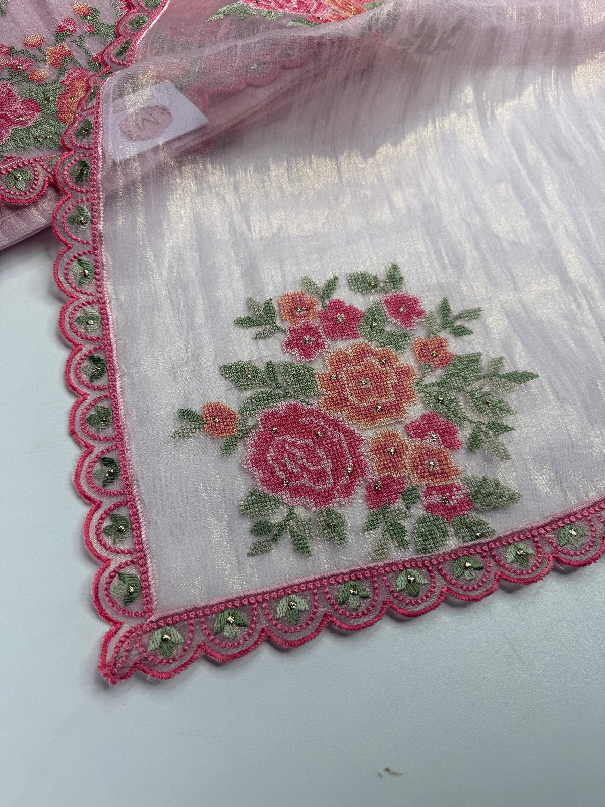 Premium organza unstitched salwar set / U5253