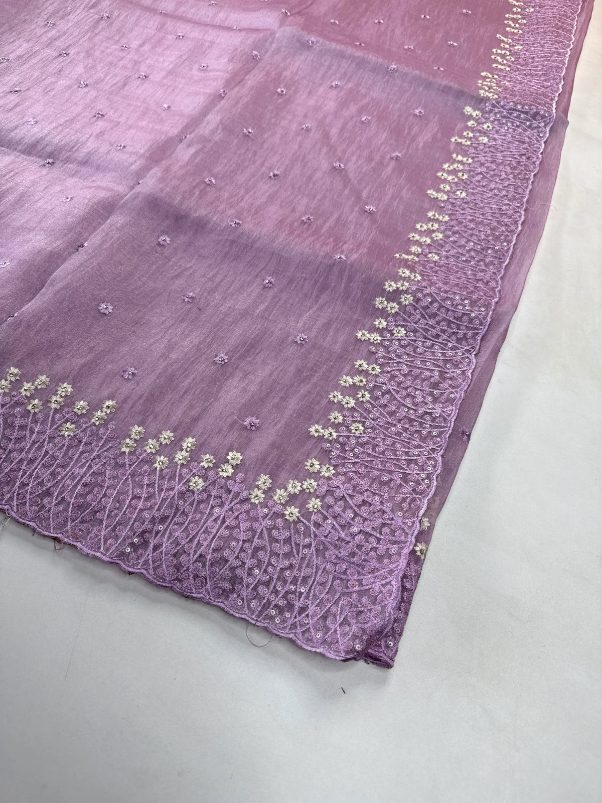 Korean organza saree/ Hw557