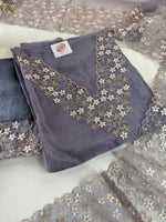 Organza Unstitched salwar set /U5504