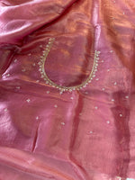 Crushed Oragnza Saree/5991
