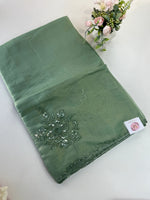 Fancy crushed Organza Saree/ HW490