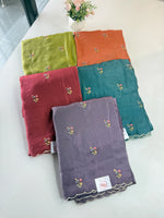 Semi uppada silk unstitched salwar set /NC137