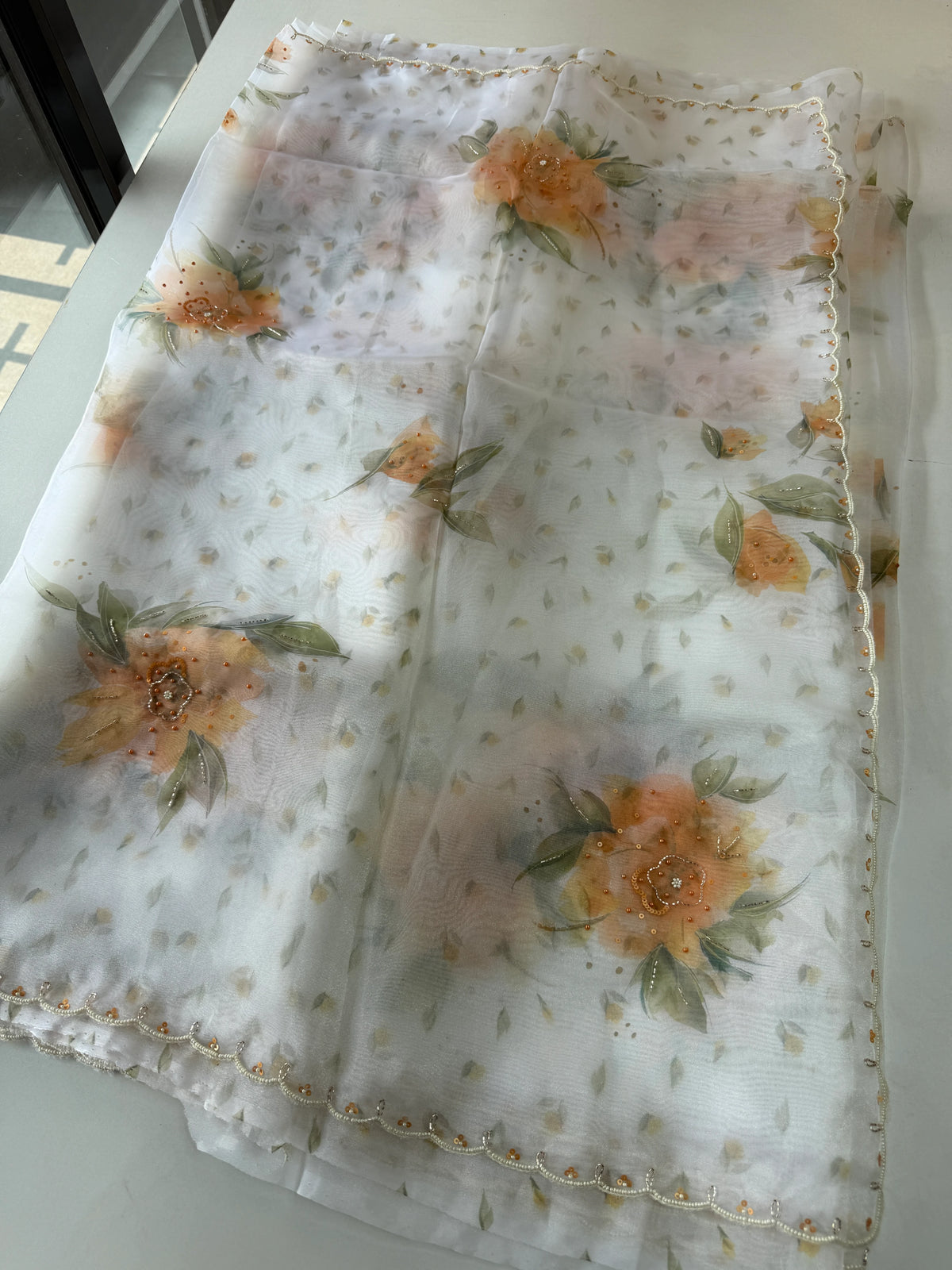 Glass organza Saree/5410