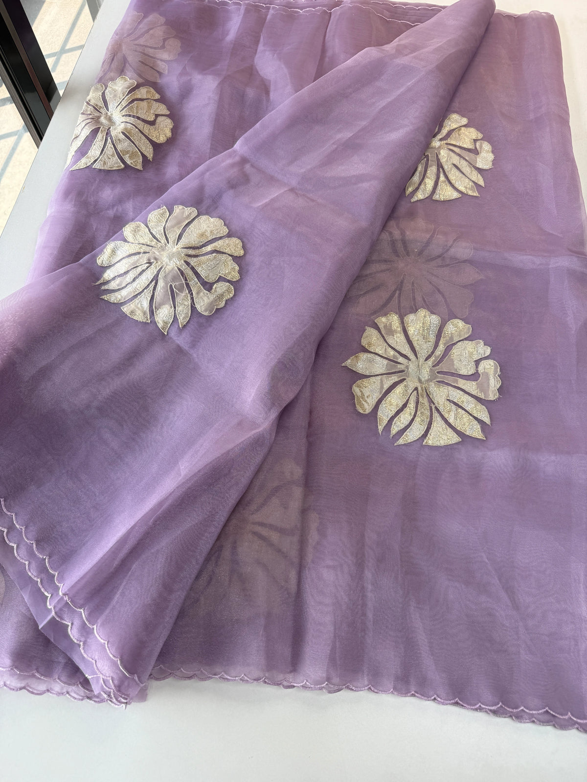 Glass Organza Saree/ LK35