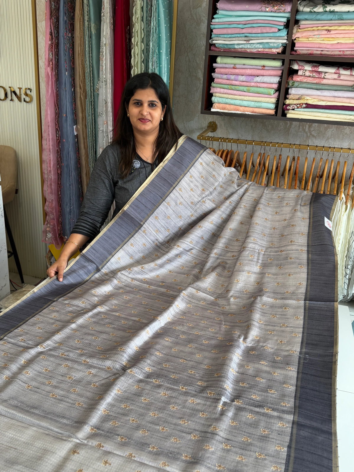 Semi Tussar saree/ D363