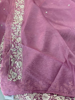 Crushed crape saree/ u5232