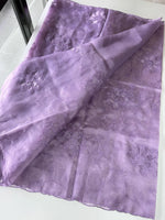 Glass Organza Appliqué work saree /MA278