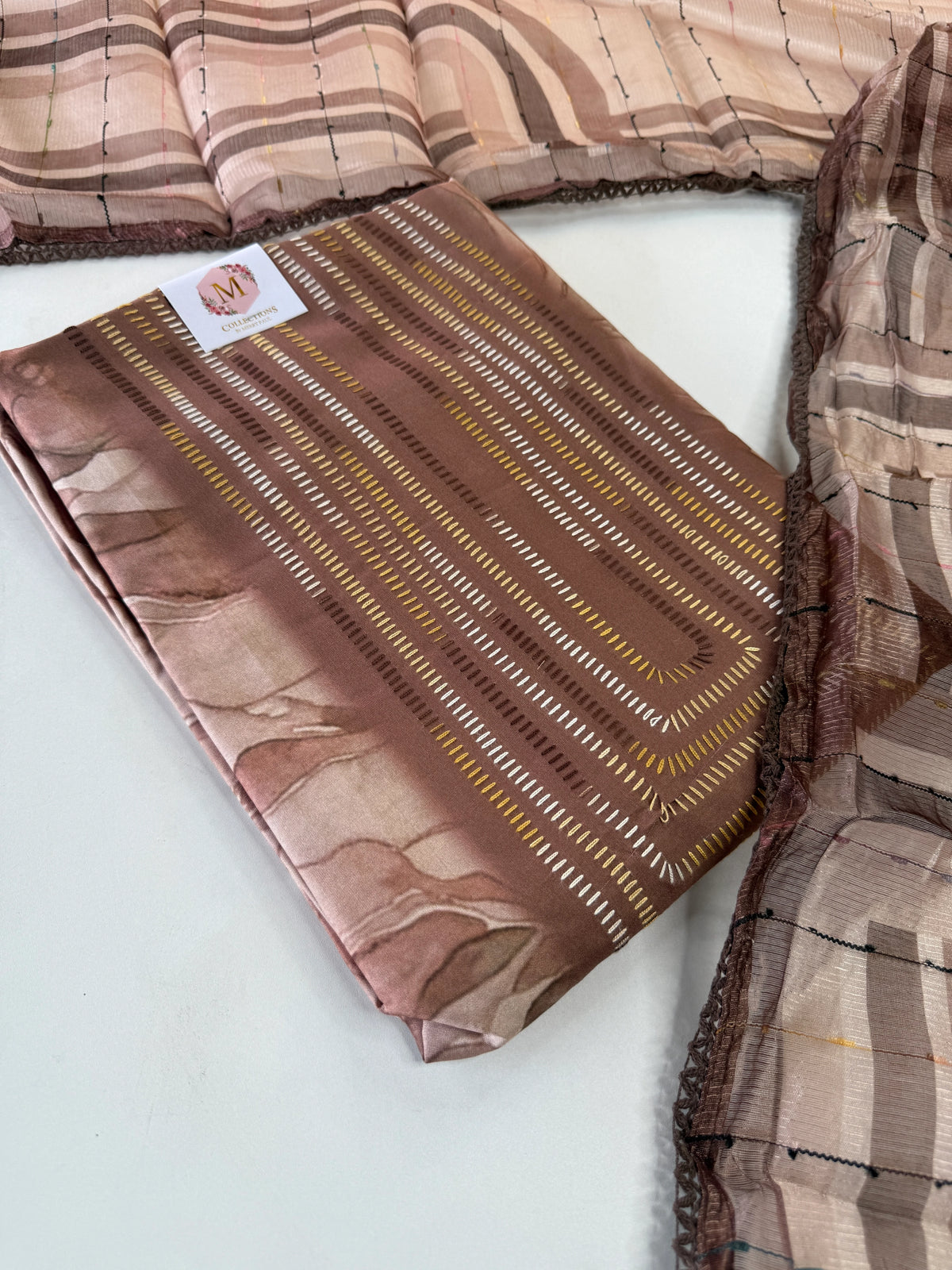 Semi silk unstitched salwar set / NC197