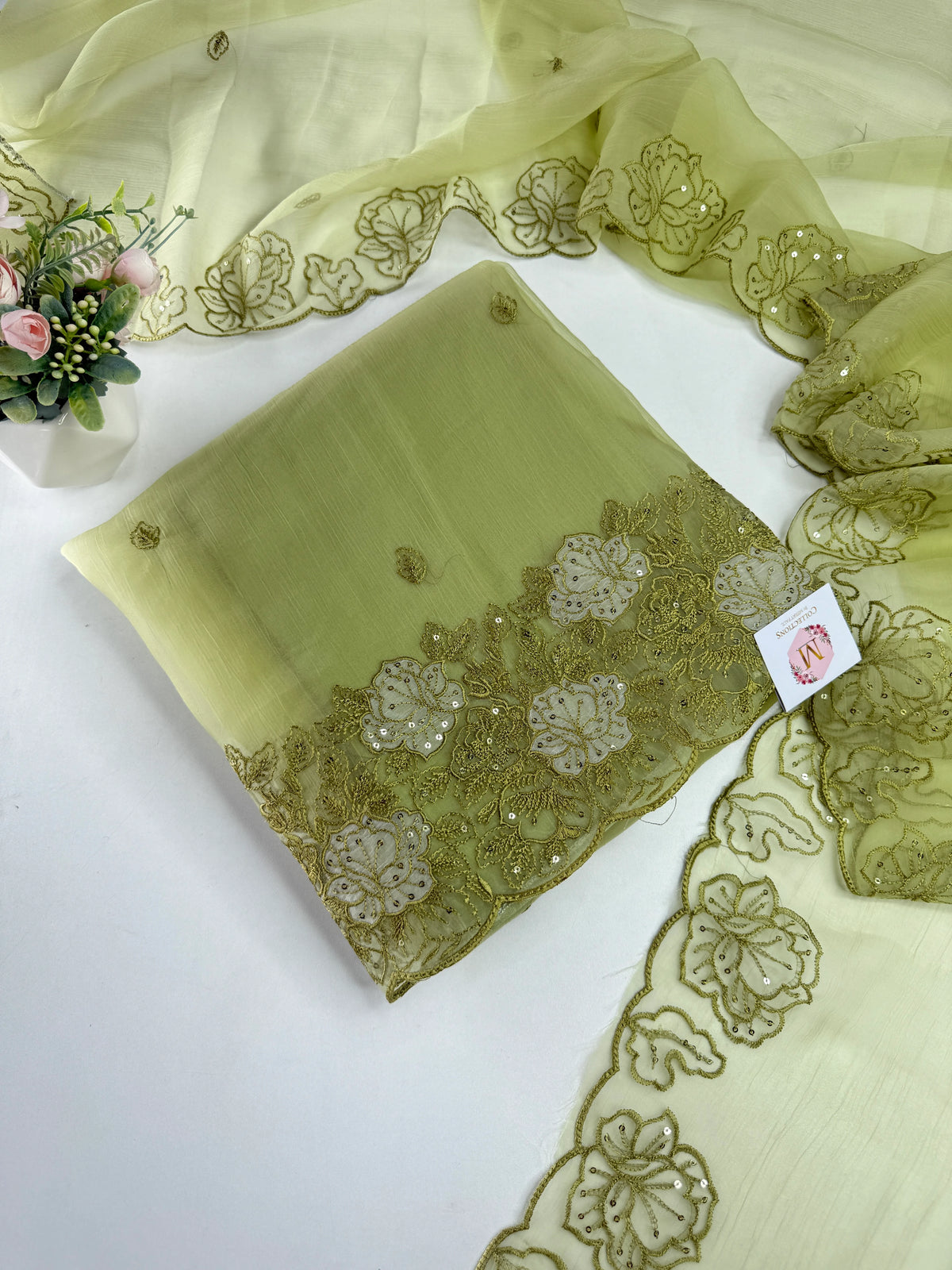 Chiffon unstitched salwar set /NC130