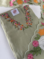 Soft Chanderi unstitched salwar set /NC169