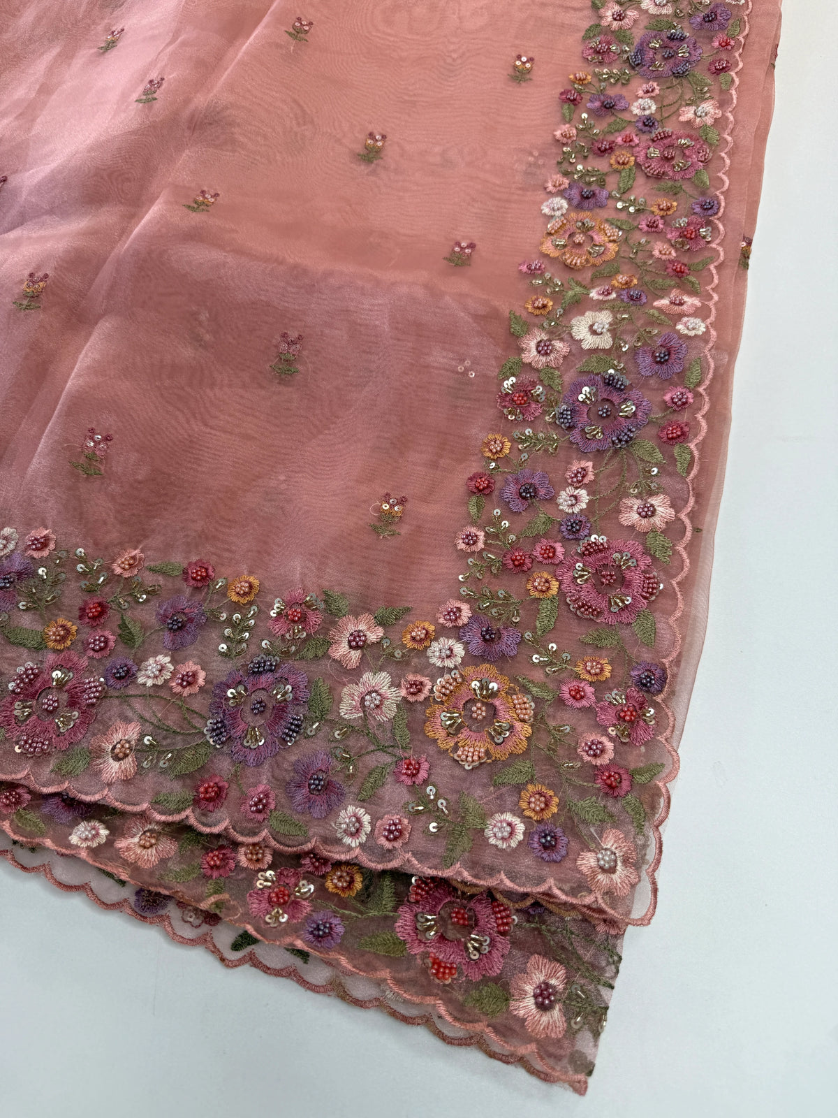 Glass Organza Saree/ WP967