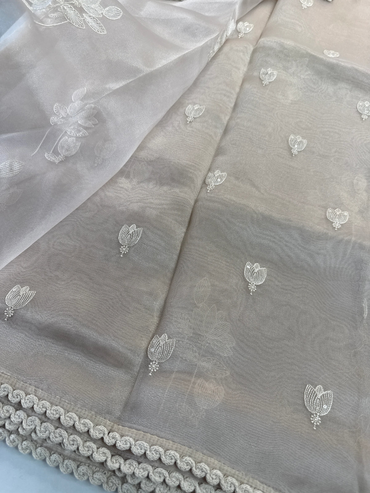 Glass Organza Saree/ CW666