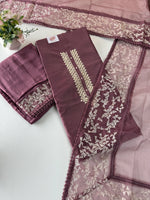 Chanderi Silk unstitched salwar set/NC119