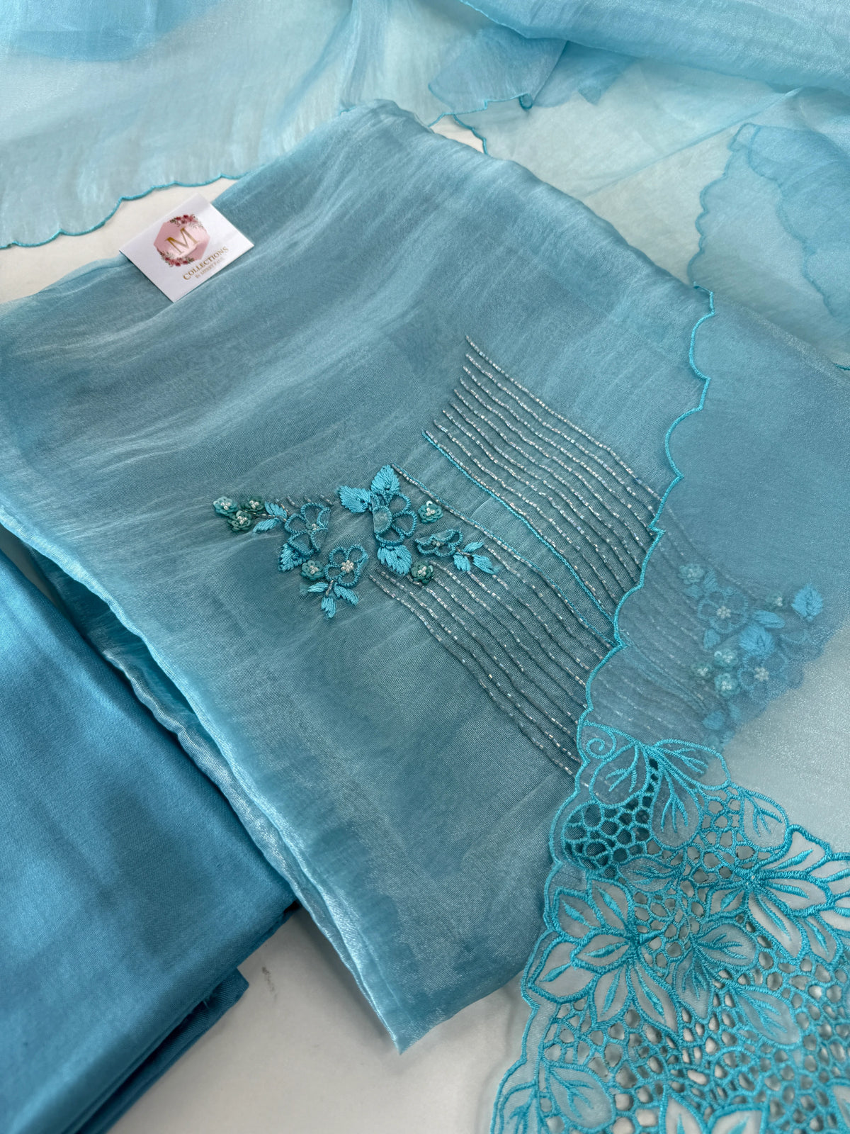 Korean Organza Saree / U4834