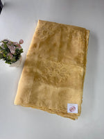 Glass Organza Appliqué work saree /MA278