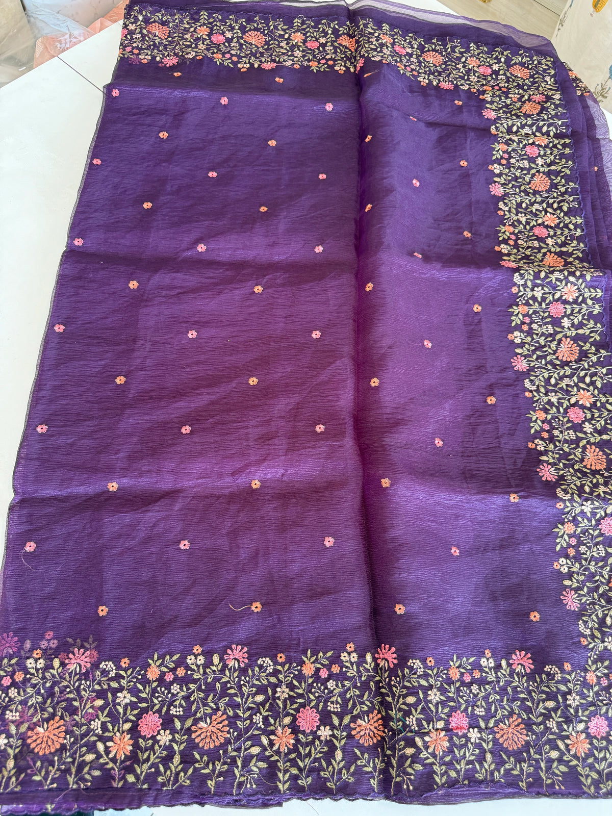 Crushed saree/ CW362