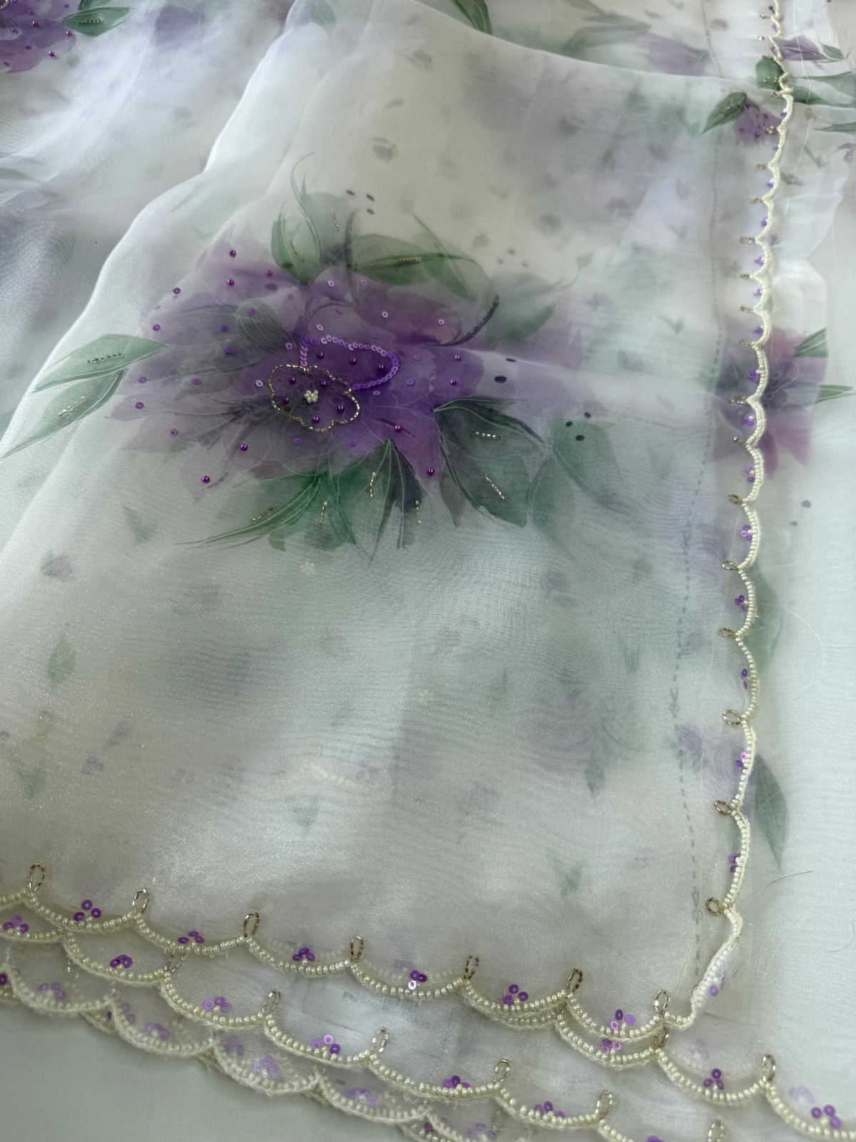Glass organza Saree/5410