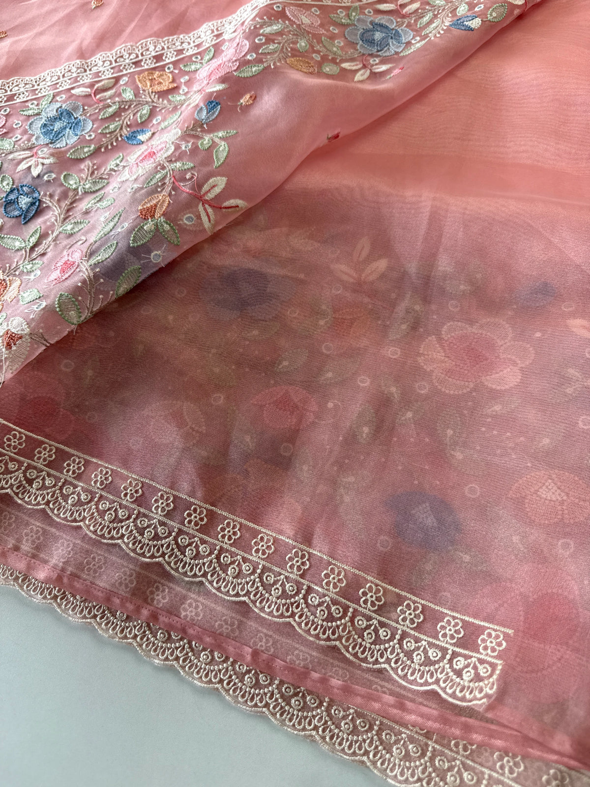 Glass Organza Saree/ 155A