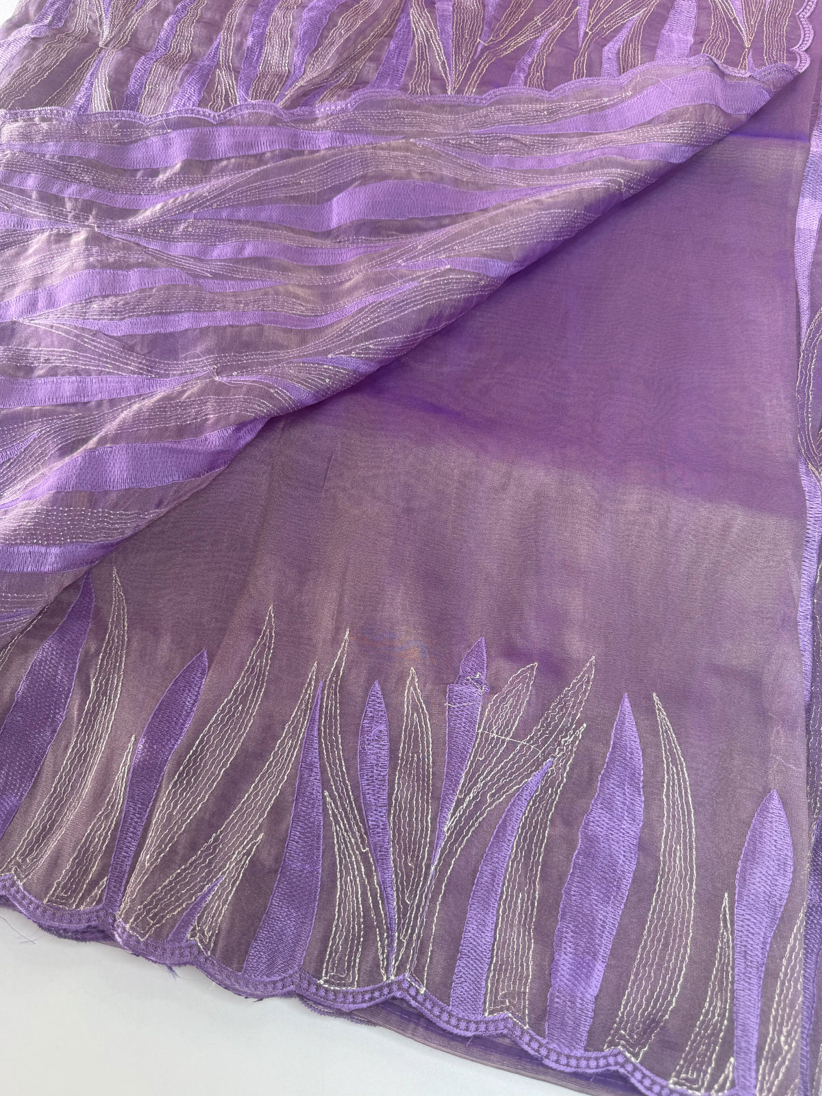 Shimmer Georgette(organza blend )Saree / CW349