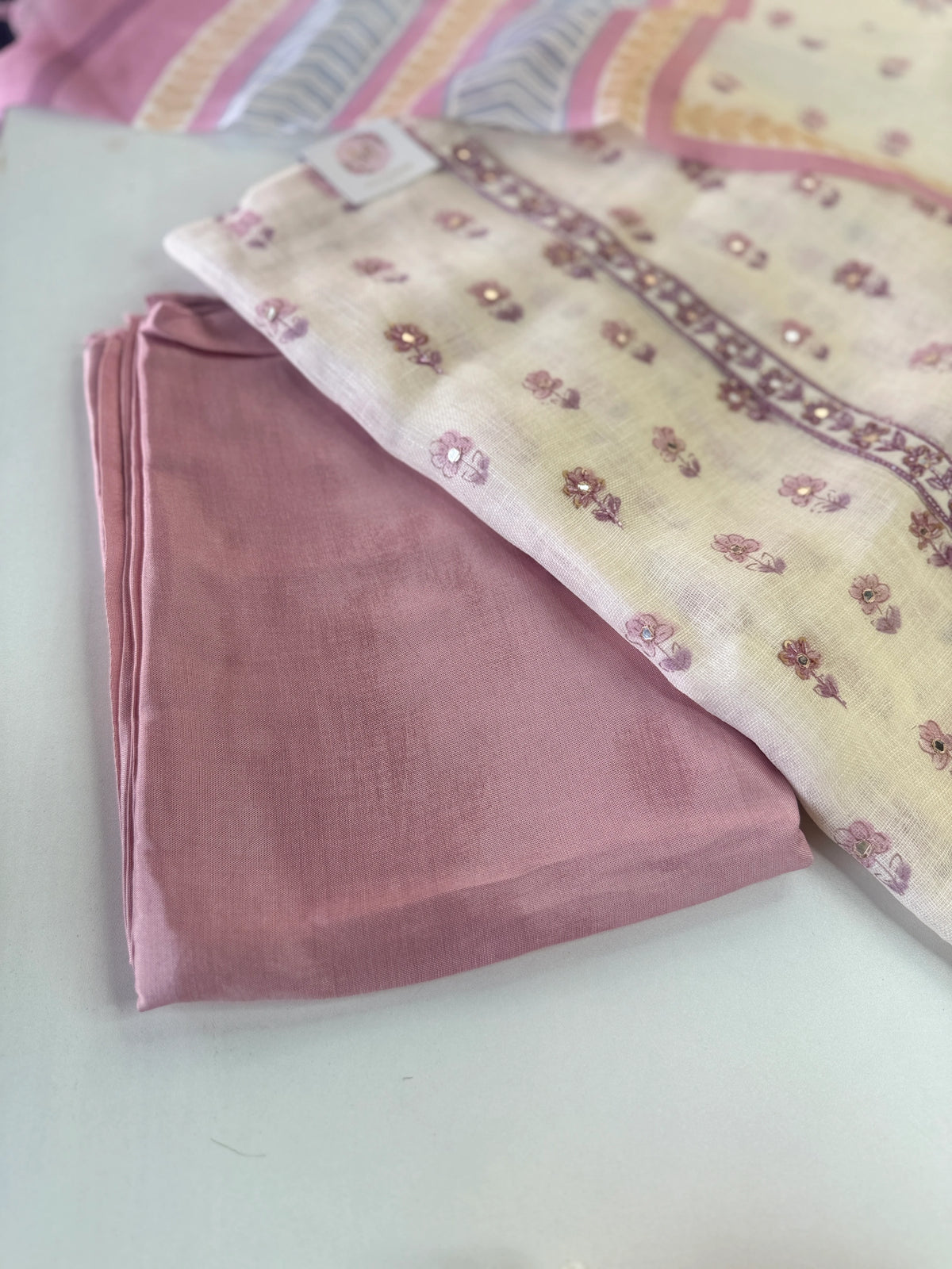 Linen cotton unstitched salwar set / NC302