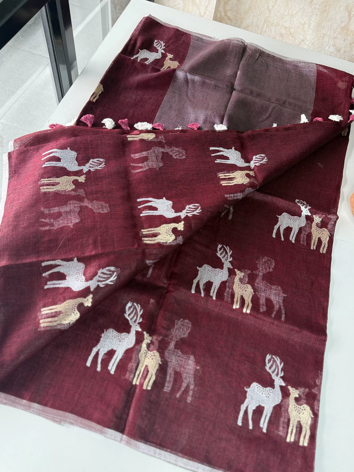 linen Saree/1116
