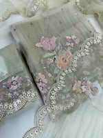 Premium Organza unstitched salwar set /U5509