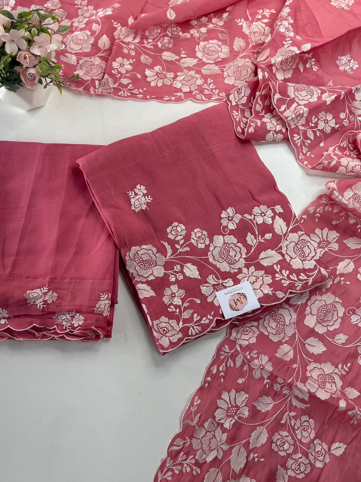 Soft Chanderi unstitched salwar set / NC159